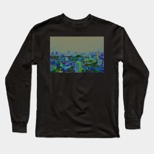 Globalization and climate change city at dusk Long Sleeve T-Shirt